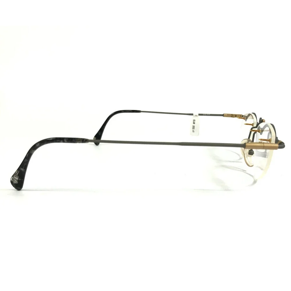 Vintage MGM Eyeglasses Frames G12 F17 Gunmetal Rimless Modern MCM 52-16-135